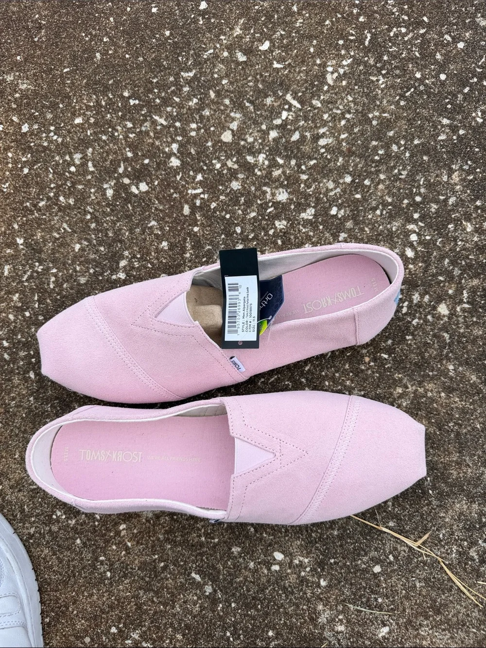 TOMS Pink Classic Slip-On Flats. Size 11.5 Men’s Alpargata Parfait Pink SuedeNEW